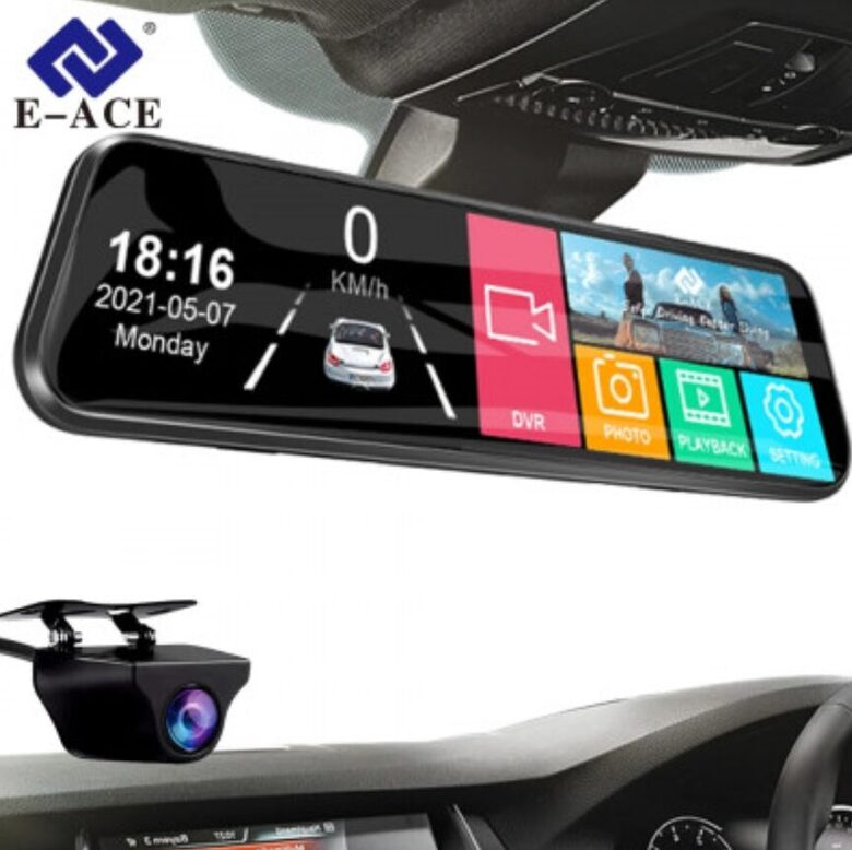 Auto Video Reģistrators spogulī 10C ar atpakaļskata kameru